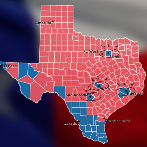 Texas State Map of Representatives